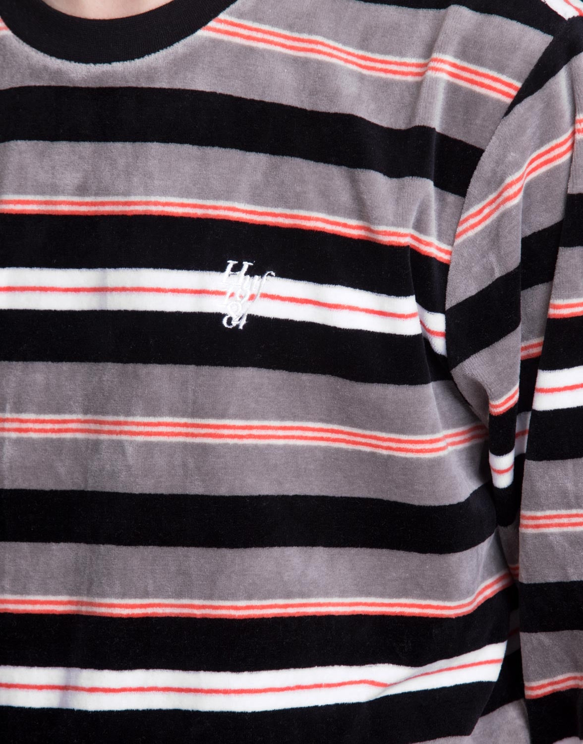 Unveil Stripe Velour L/S Tee