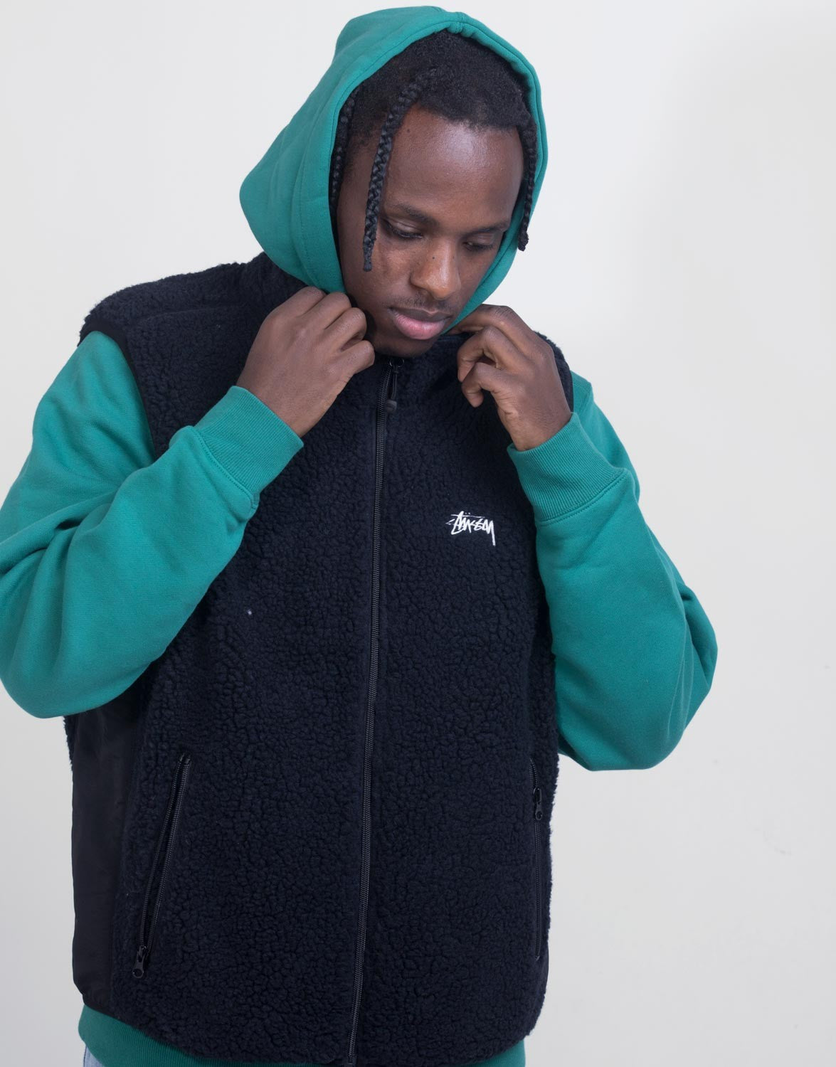 Block Sherpa Vest