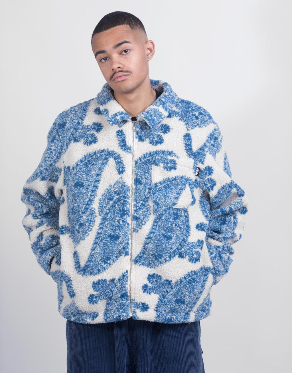 Big Paisley Full Zip Sherpa
