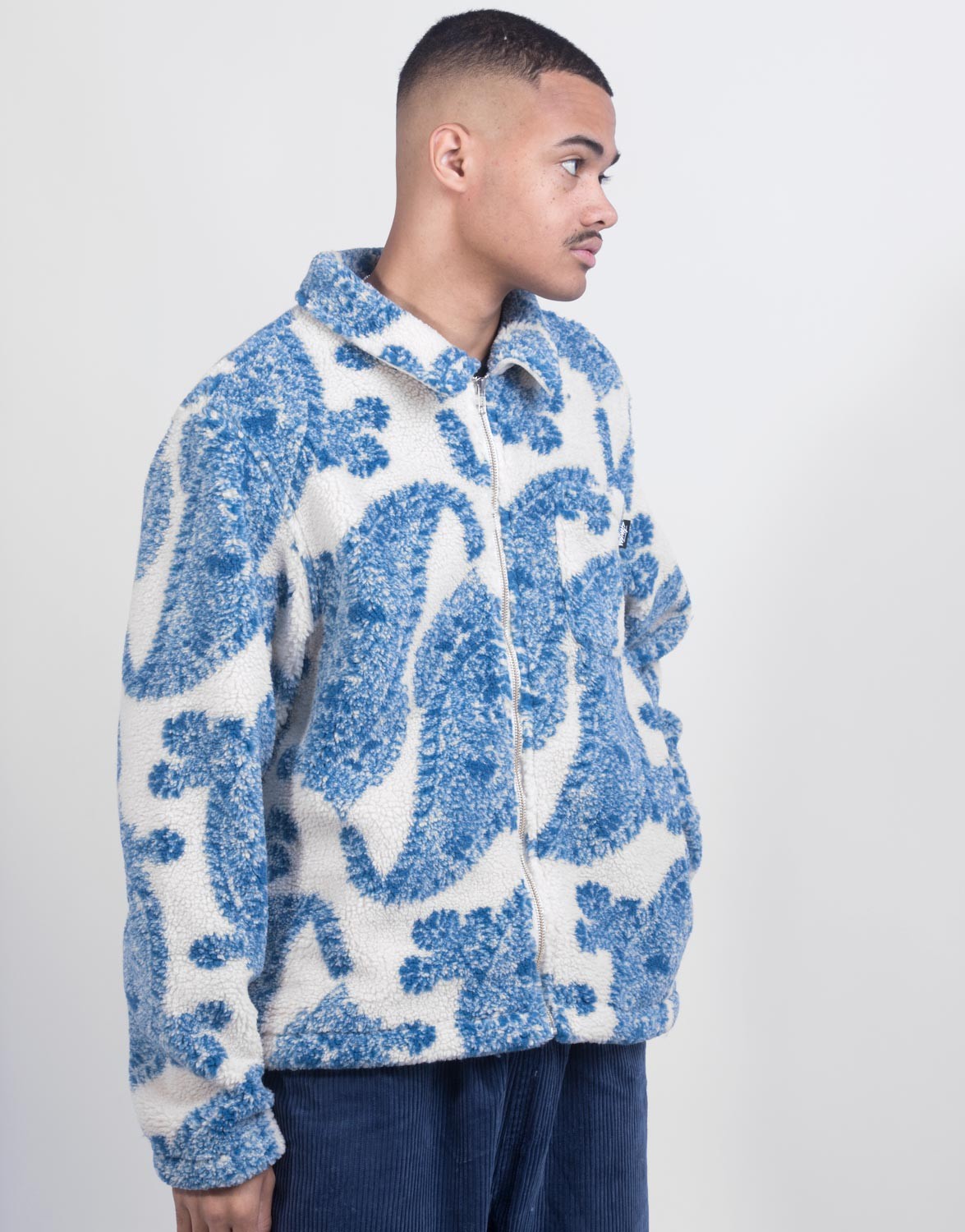 Big Paisley Full Zip Sherpa