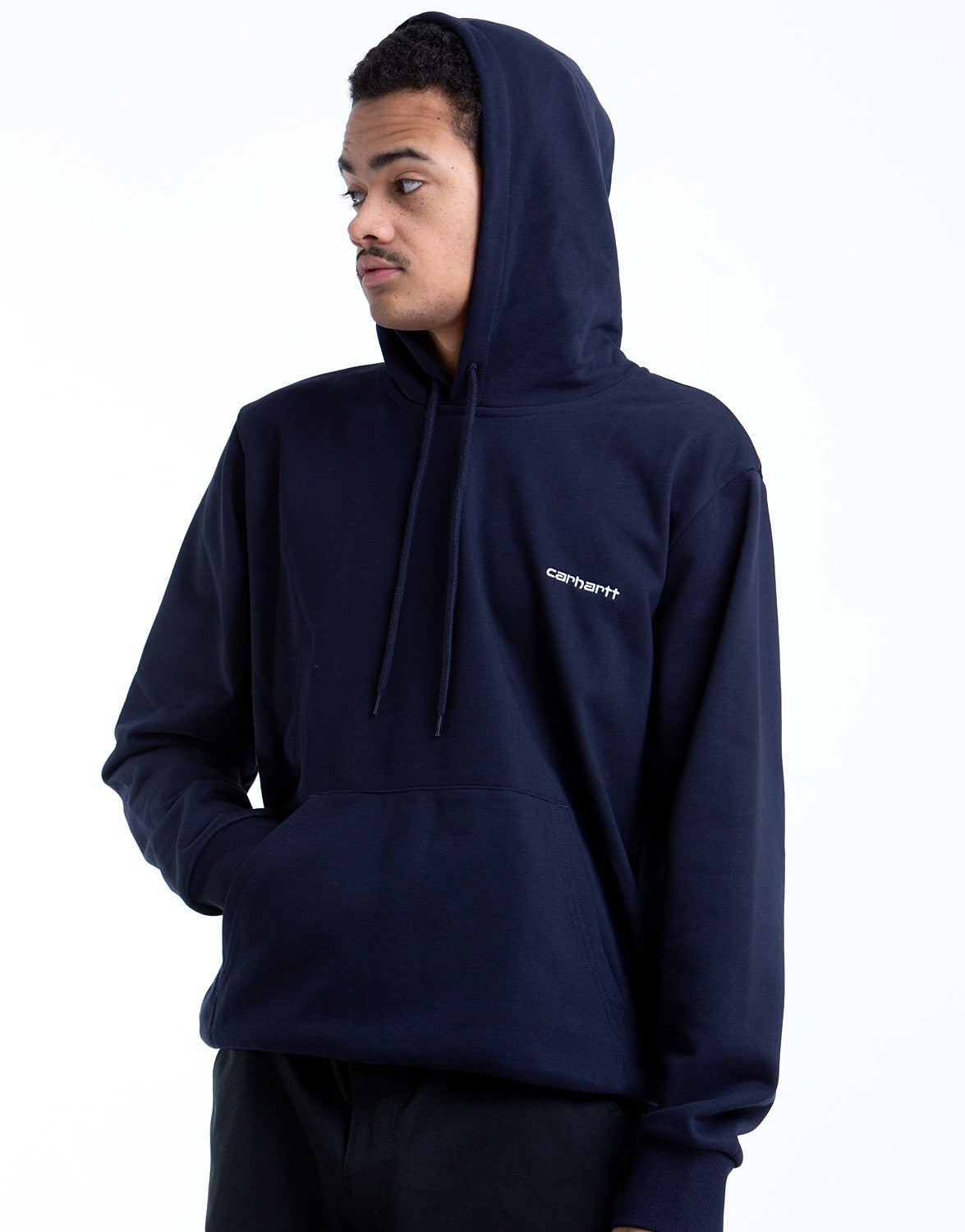 Hooded Script Embroidery Sweat