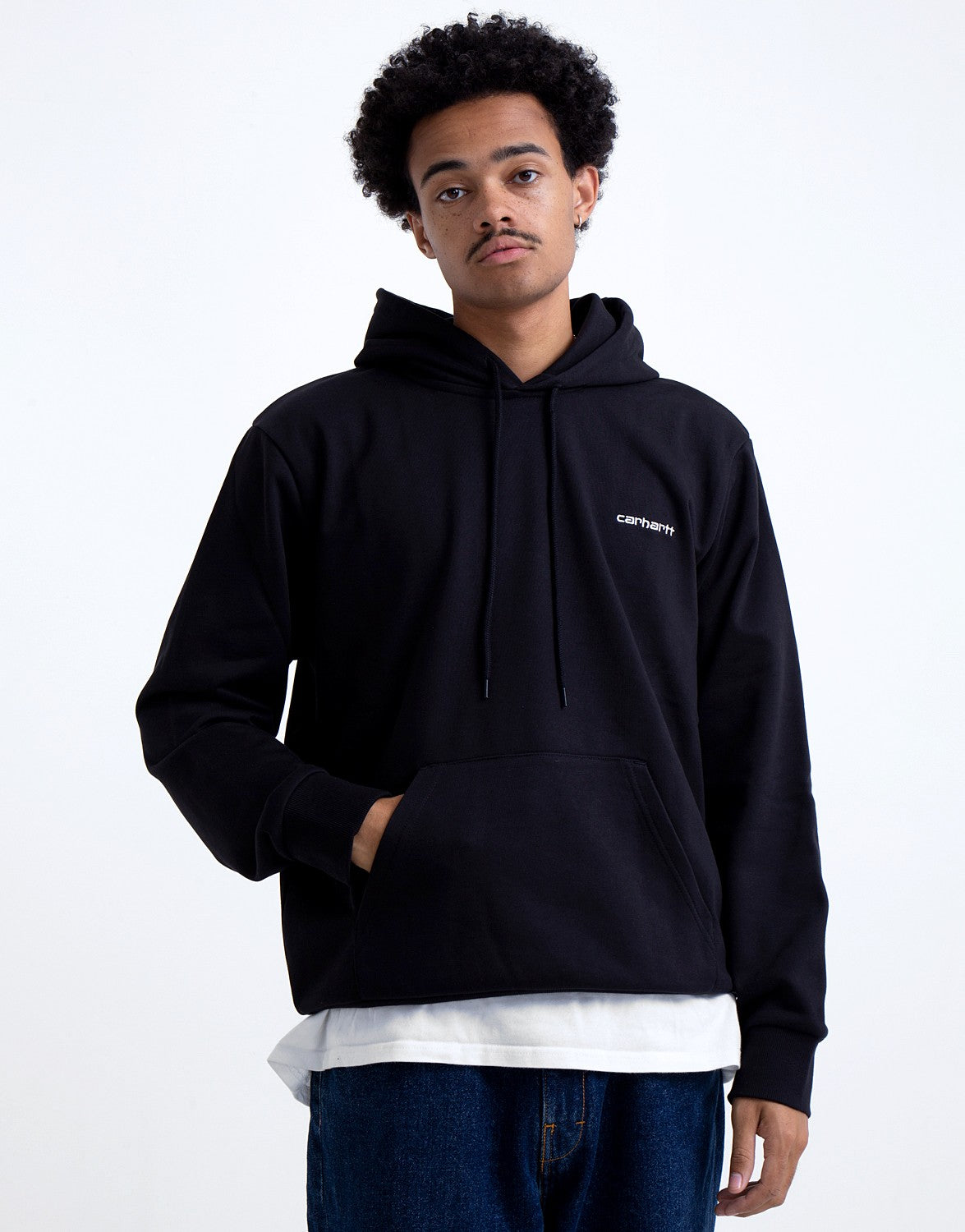 Hooded Script Embroidery Sweat