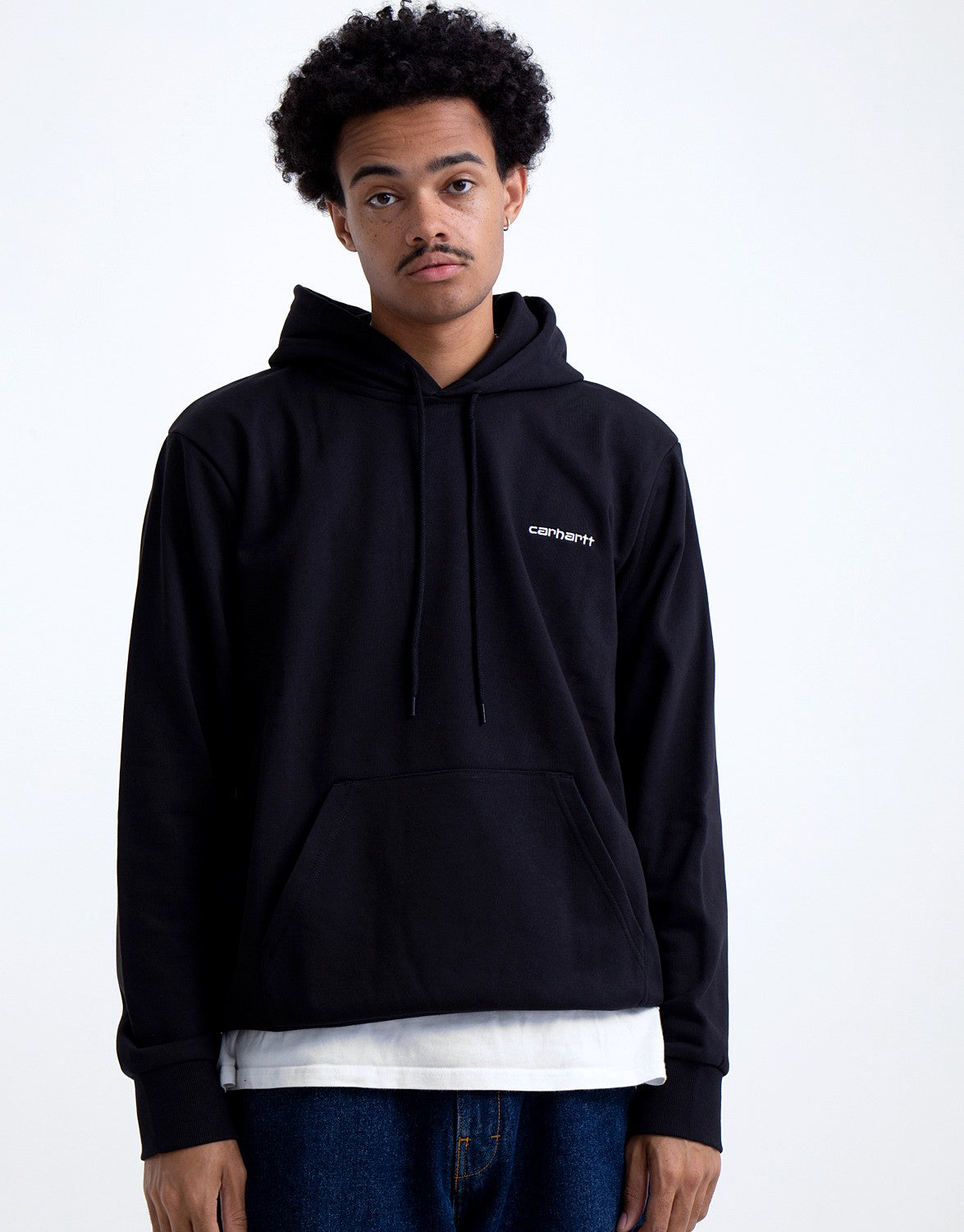 Hooded Script Embroidery Sweat
