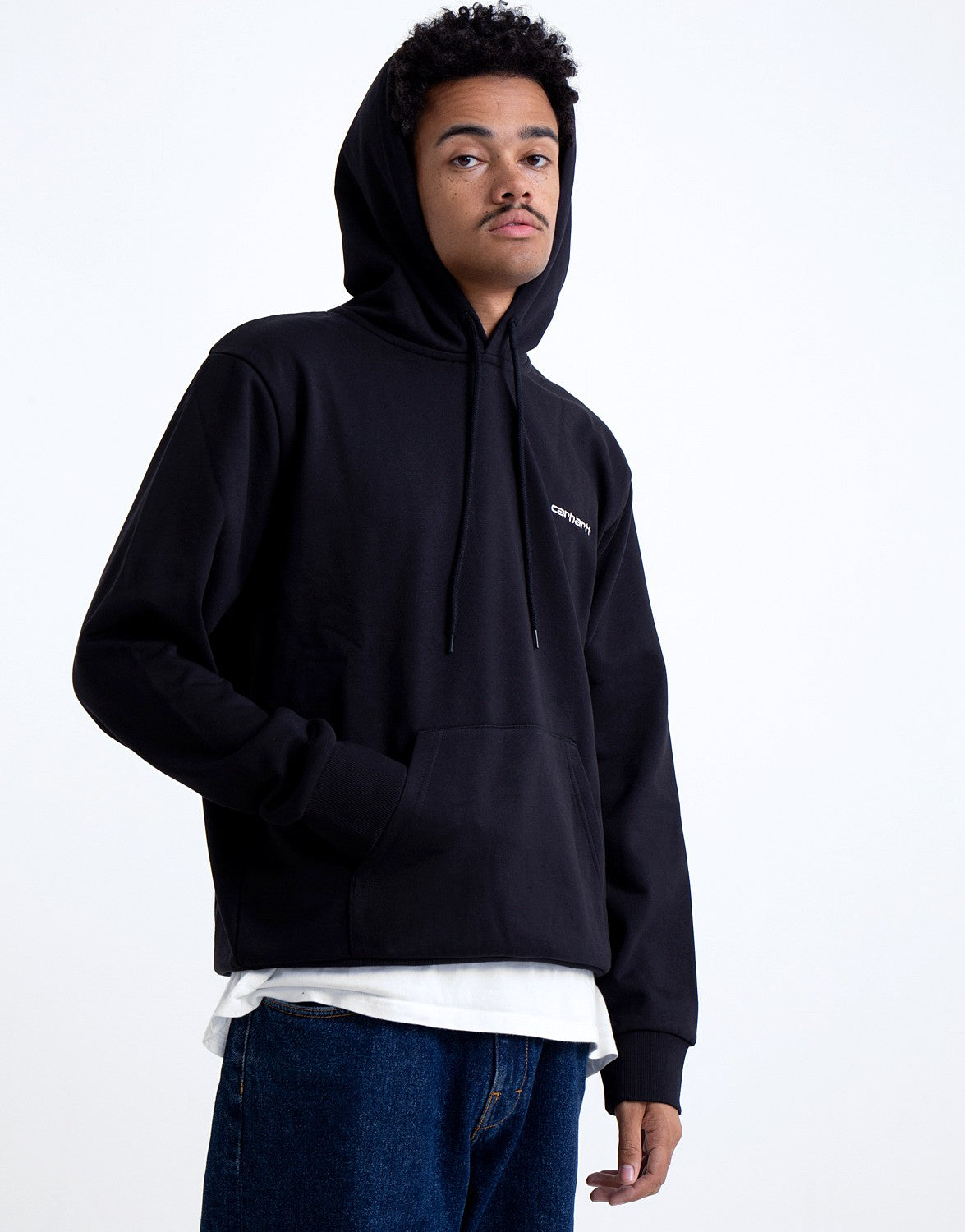 Hooded Script Embroidery Sweat