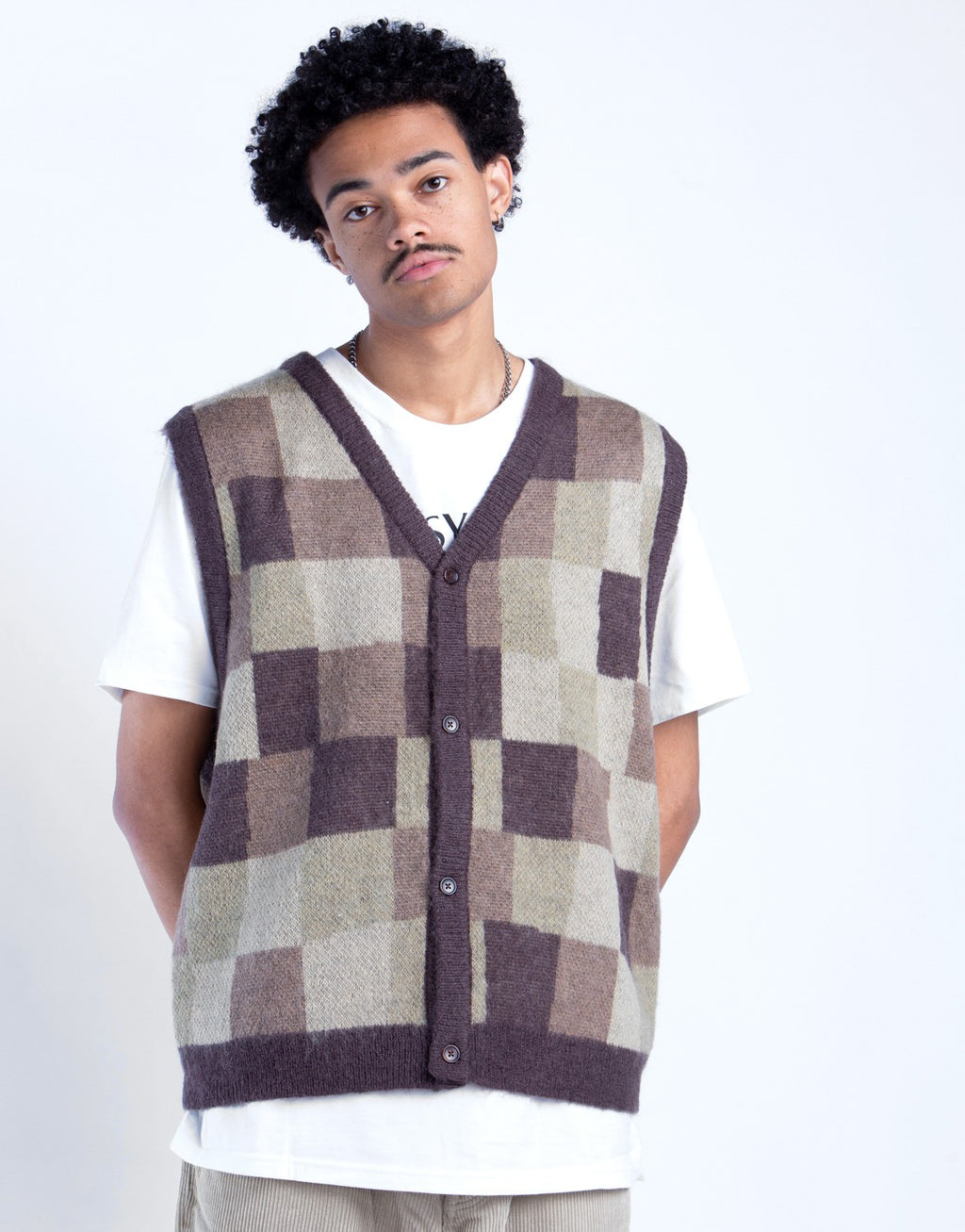 Wobbly Check Sweather Vest