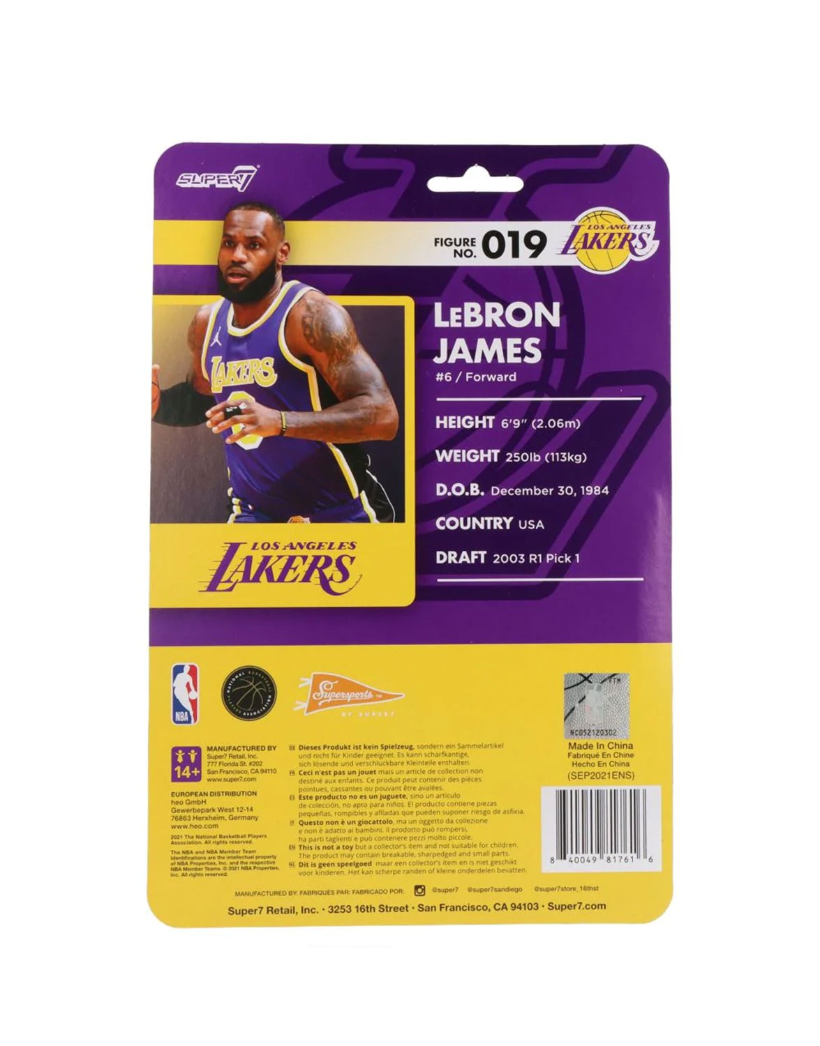 Lebron James (Lakers Purple Statement) - ReAction figure