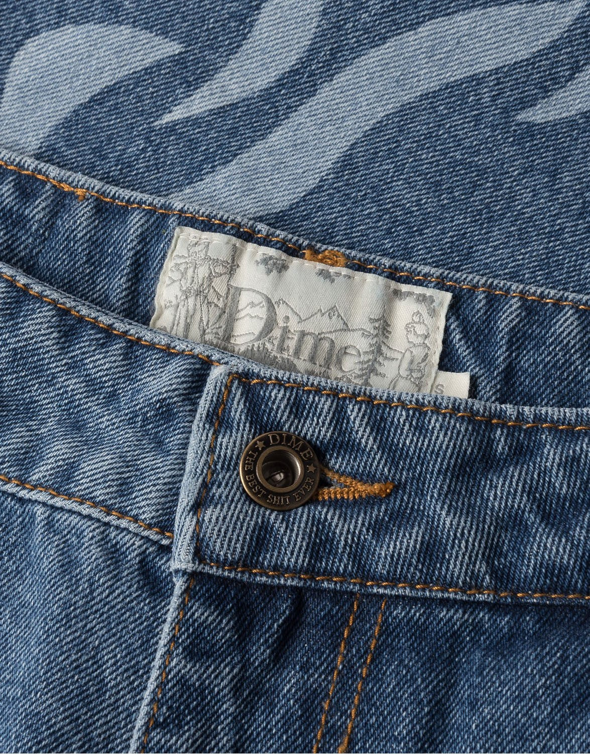 Flamepuzz Relaxed Denim Pants