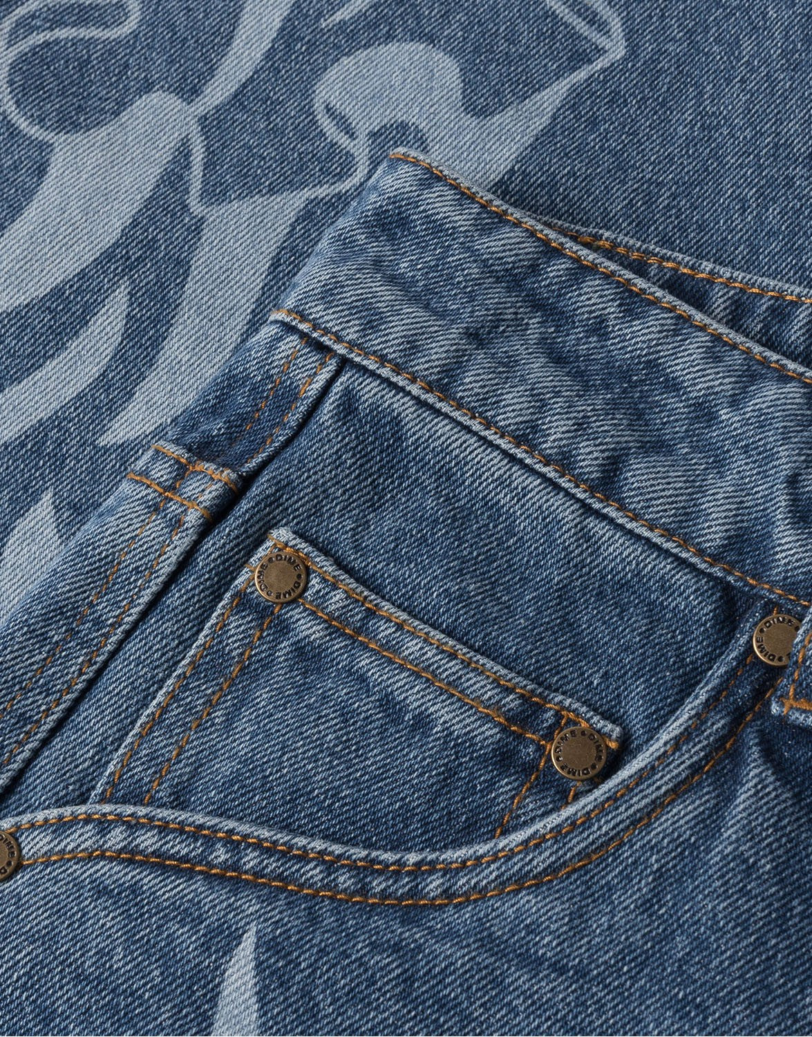 Flamepuzz Relaxed Denim Pants