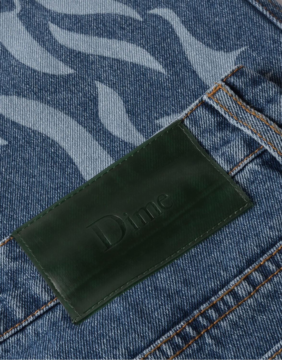 Flamepuzz Relaxed Denim Pants