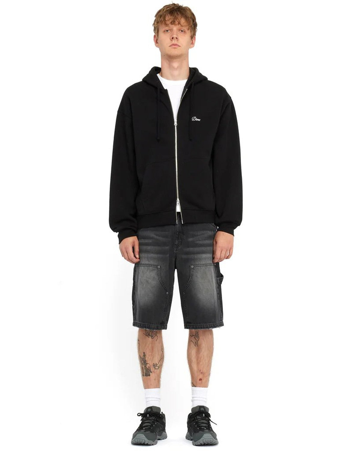 Cursive Small Logo Zip Hoodie