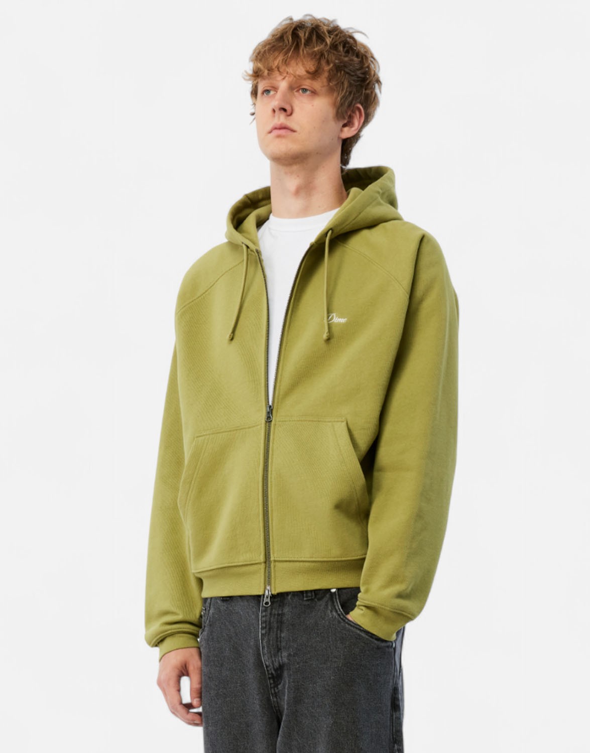 Cursive Small Logo Zip Hoodie