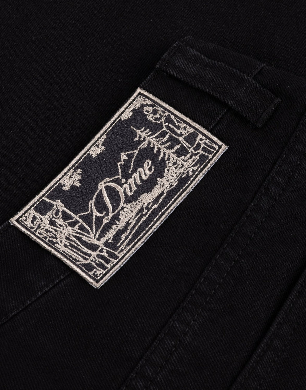Baggy Denim Pants BLACK