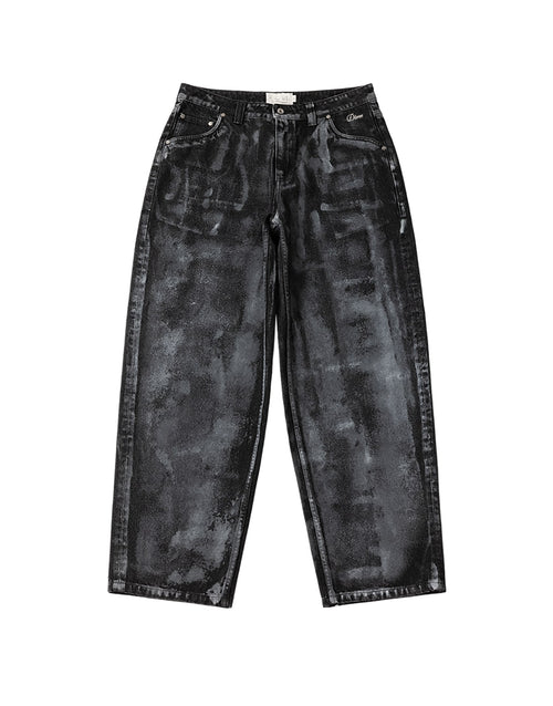 Baggy Denim Pants BLACK (WHITE PAINT)