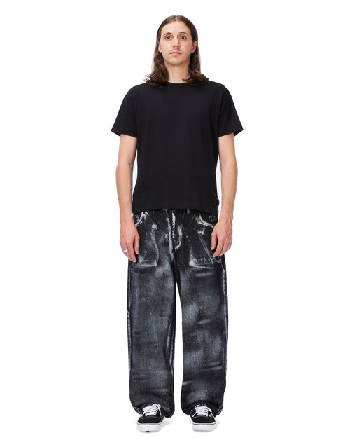 Baggy Denim Pants BLACK (WHITE PAINT)